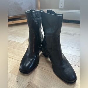 Kelsi Dagger Black Leather Boots